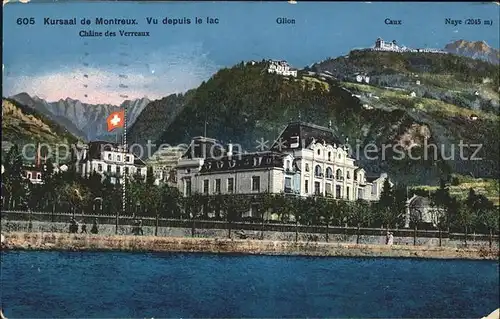Montreux VD Kursaal de Montreux Vu depuis le lac  / Montreux /Bz. Vevey