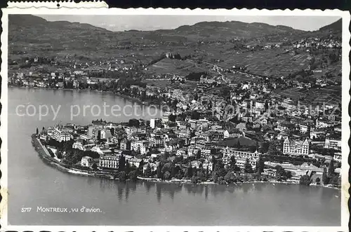 Montreux VD Vue aerienne / Montreux /Bz. Vevey