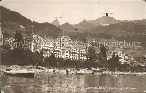 Montreux VD Palace Hotel et les Rochers de Naye / Montreux /Bz. Vevey