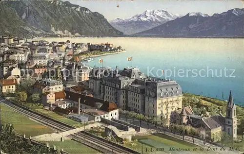 Montreux VD et la Dent du Midi / Montreux /Bz. Vevey