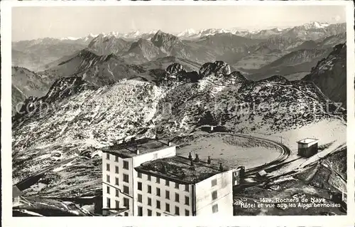Rochers de Naye Hotel et vue sur les Alpes bernoises Kat. Rochers de Naye