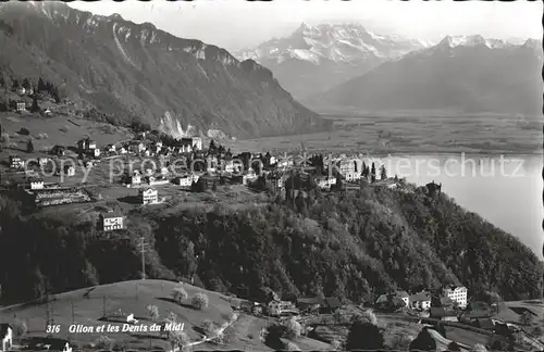 Glion et les Dents du Midi Kat. Glion