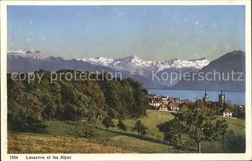 Lausanne VD et les Alpes / Lausanne /Bz. Lausanne City