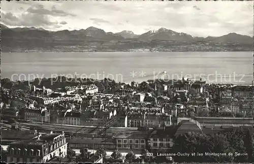 Lausanne VD Ouchy et les Montagnes de Savoie / Lausanne /Bz. Lausanne City