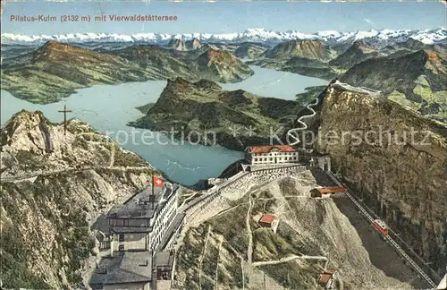 Pilatus Kulm mit Vierwaldst?ttersee Kat. Pilatus Kulm