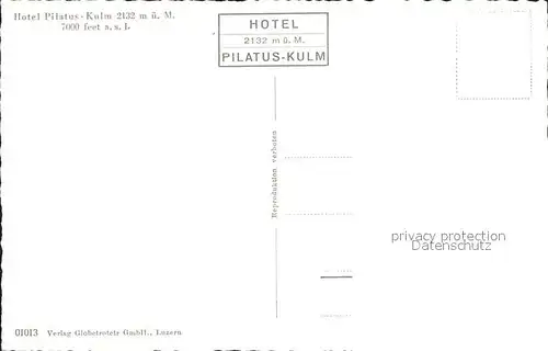Pilatus Kulm Hotel Panorama Kat. Pilatus Kulm