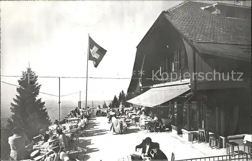 Vevey VD Restaurant des Pleiades et vue sur le Lac Leman Kat. Vevey