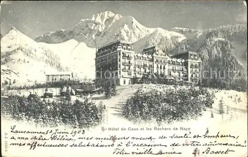 Lausanne VD Hotel de Caux et les Rochers de Naye / Lausanne /Bz. Lausanne City