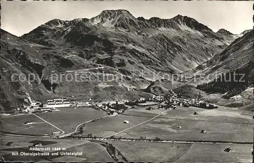 Andermatt mit Oberalpstrasse und Unteralptal Kat. Andermatt