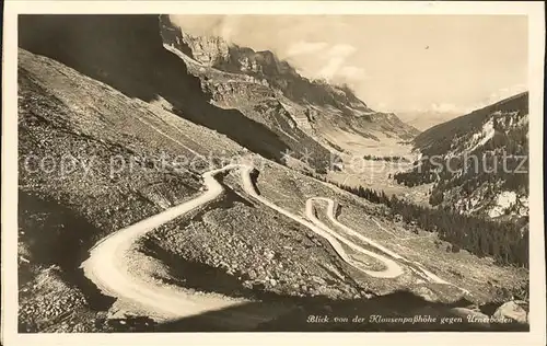 Klausenpass Passhoehe und Urnerboden Kat. Klausen