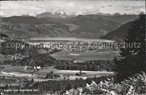 Aegerisee Blick vom Zugerberg aus Kat. Zug