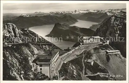 Pilatus Kulm Fliegeraufnahme Vierwaldstaettersee Alpen Kat. Pilatus Kulm