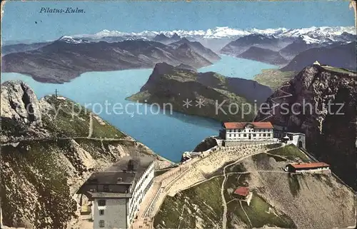 Pilatus Kulm Hotels mit Vierwaldstaettersee und Alpen Kat. Pilatus Kulm