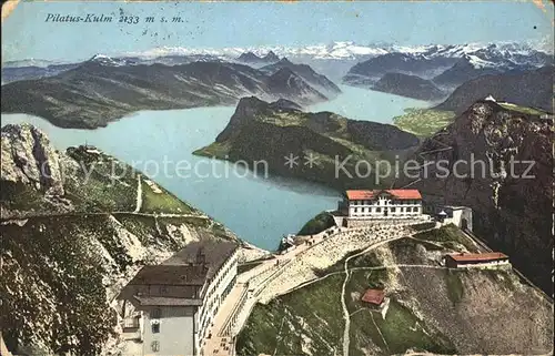 Pilatus Kulm Hotels mit Vierwaldstaettersee und Alpen Kat. Pilatus Kulm