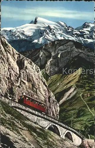 Pilatus Kulm Berbgahn mit Titlis Kat. Pilatus Kulm