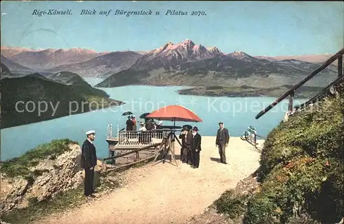 Rigi Scheidegg Rigi Kaenzeli mit Buergenstock und Pilatus Kat. Rigi Scheidegg