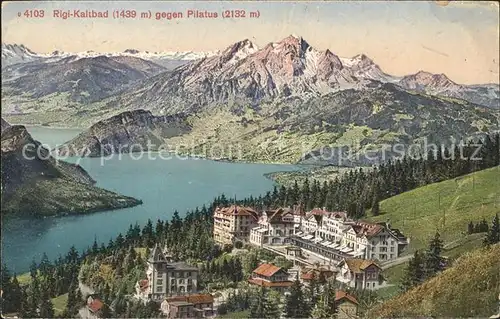 Rigi Kaltbad mit Pilatus Kat. Rigi Kaltbad