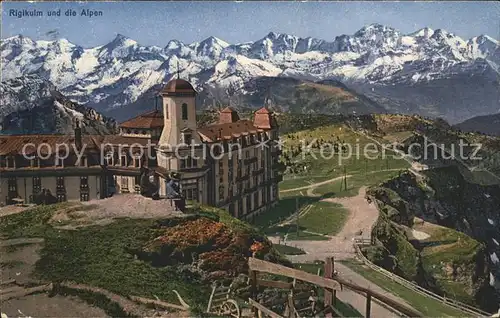 Rigi Kulm mit Berneralpen Kat. Rigi Kulm