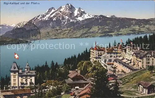 Rigi Kaltbad mit Pilatus Kat. Rigi Kaltbad