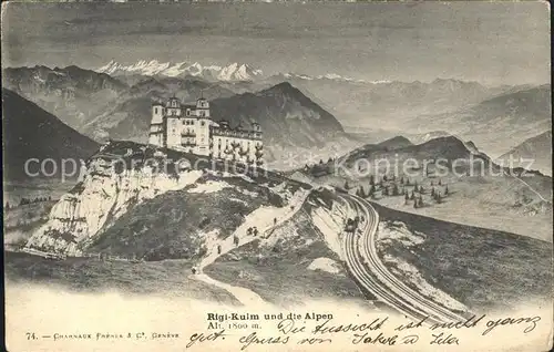 Rigi Kulm Hotel mit Berner Alpen Kat. Rigi Kulm