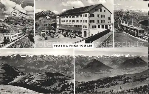 Rigi Kulm Hotel mit Rigibahnen und Alpen Kat. Rigi Kulm