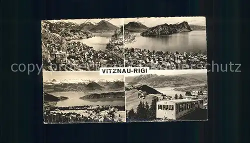 Vitznau Rigi mit Vierwaldst?ttersee und Rigibahn Kat. Vitznau
