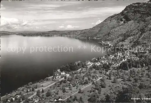 Vitznau am Vierwaldstaettersee mit Rigi Kat. Vitznau