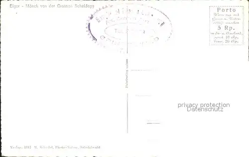 Eiger Grindelwald Moench von der Grossen Scheidegg Kat. Eiger
