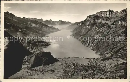 Walensee Fliegeraufnahme Kat. Walenstadt