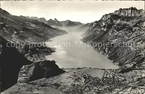 Walensee Fliegeraufnahme Kat. Walenstadt