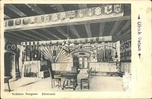 Sargans Schloss Rittersaal Kat. Sargans