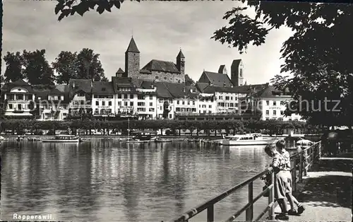 Rapperswil SG Seepromenade Zuerichsee Kinder Kat. Rapperswil SG