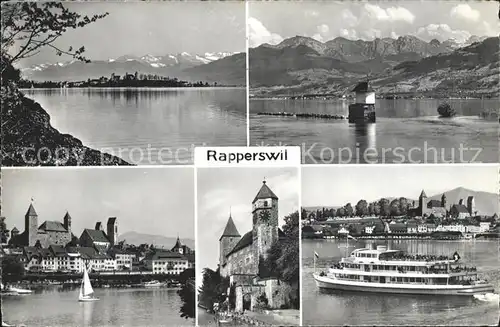 Rapperswil SG Schloss Kapelle Zuerichsee Alpen Kat. Rapperswil SG