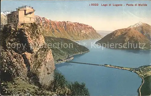 Melide Lago di Lugano Ponte Kat. Melide