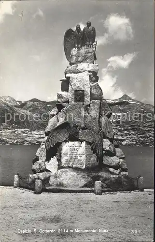 San Gottardo Ospizio Monumento Guex Kat. San Gottardo