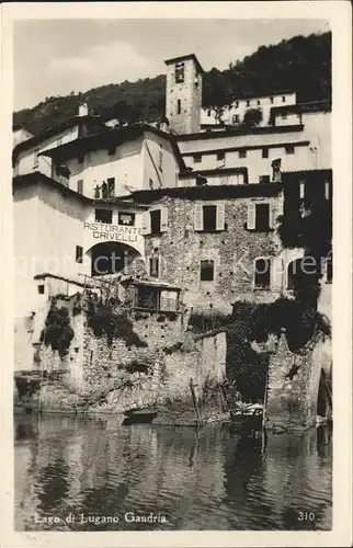 Gandria Lago di Lugano Haeuser am Lago Kat. Gandria