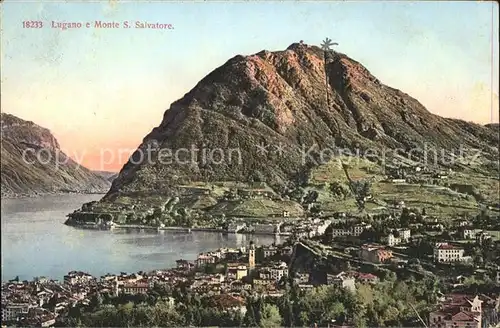 Lugano TI Lago Monte S. Salvatore Kat. Lugano