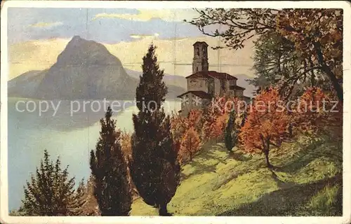 Castagnola-Cassarate Lago Chiesa Monte S. Salvatore / Castagnola /Bz. Lugano City