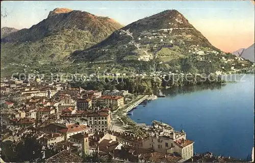 Lugano TI Lago e Monte Bre Kat. Lugano