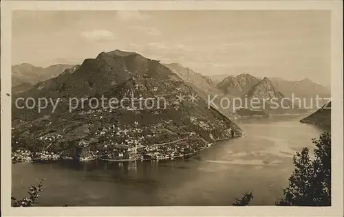 Magliaso Lago di Lugano Monte Bre sfondo di Porlezza Kat. Magliaso