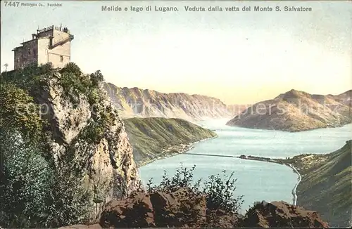 Melide Lago di Lugano e Monte San Salvatore Kat. Melide