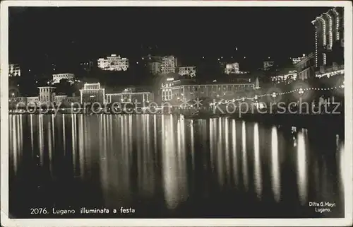 Lugano TI illuminata a festa Kat. Lugano