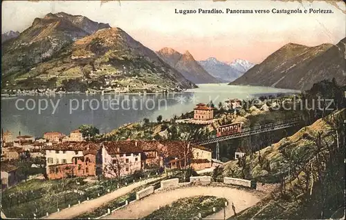 Paradiso Lago di Lugano Castagnola e Poriezza Kat. Paradiso