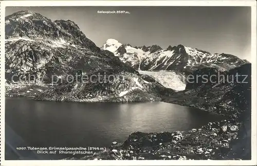 Rhonegletscher Glacier du Rhone Torensee Grimselpasshoehe  Kat. Rhone