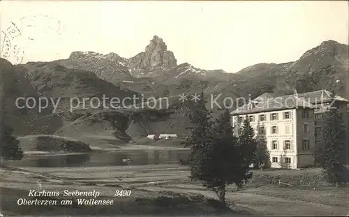 Oberterzen Kurhaus Seebenalp Wallensee Kat. Oberterzen