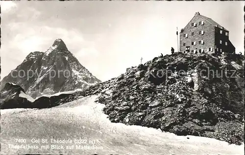 Theodulpass Blick auf Matterhorn  Kat. Theodulpass