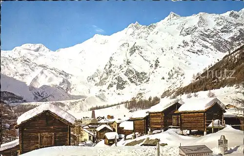 Saas Fee Alphubel Taeschhorn Dom Lenzspitze Kat. Saas Fee