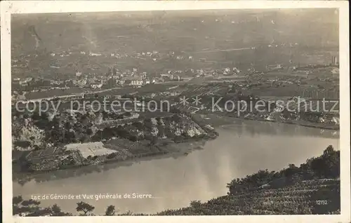 Sierre VS Lac de Geronde et Vue generale  / Sierre Siders /Bz. Sierre