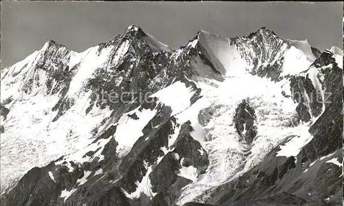 Saas Fee Mischabelkette Taeschhorn   Dom   Lenzspitze Nadelhorn Stecknadelhorn Kat. Saas Fee