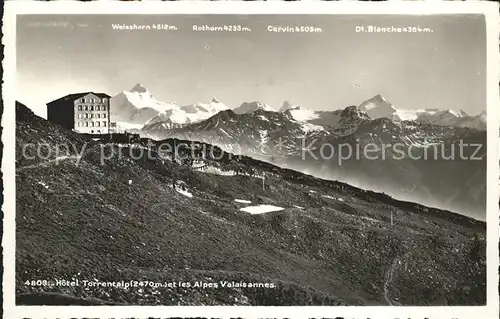 Torrentalp Weisshorn Rothorn Cervin Dt. Blanche Kat. Albinen